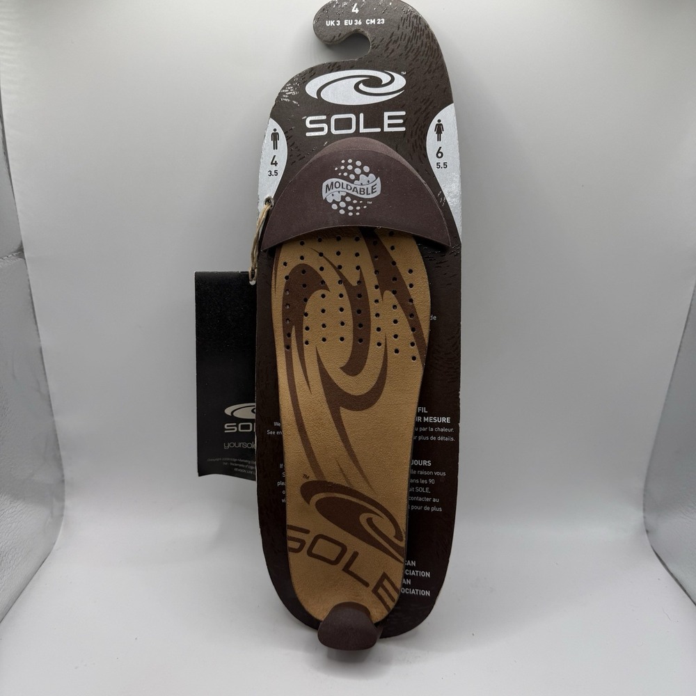 SOLE Thin Casual Footbeds Insoles Men’s 4 Women’s 6 Moldable NEW Dress Casual